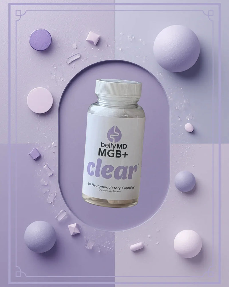 MGB+ Clear 3D bottle - physician-formulated gut-brain support