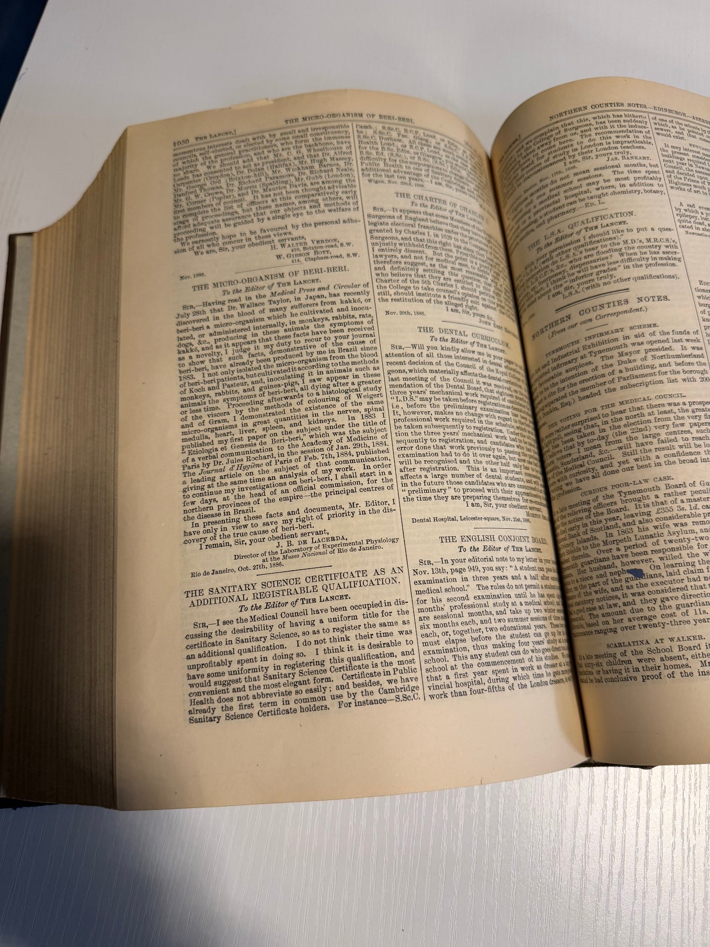 Copy of The Lancet, 1886