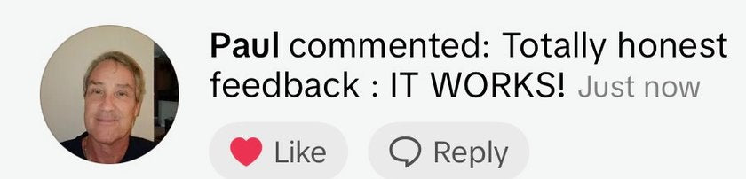 A public TikTok comment describing this person's experience with the B1 and magnesium core