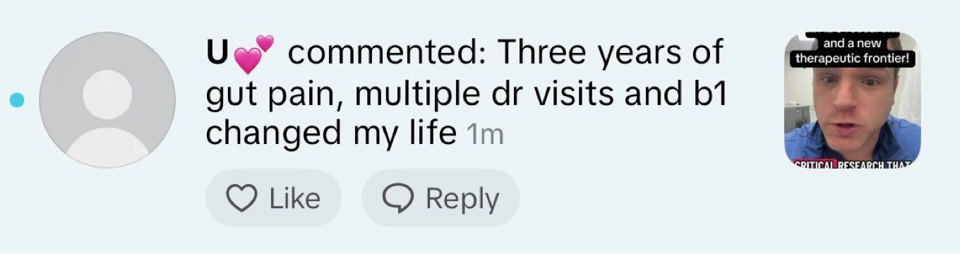 Real customer comment from social media