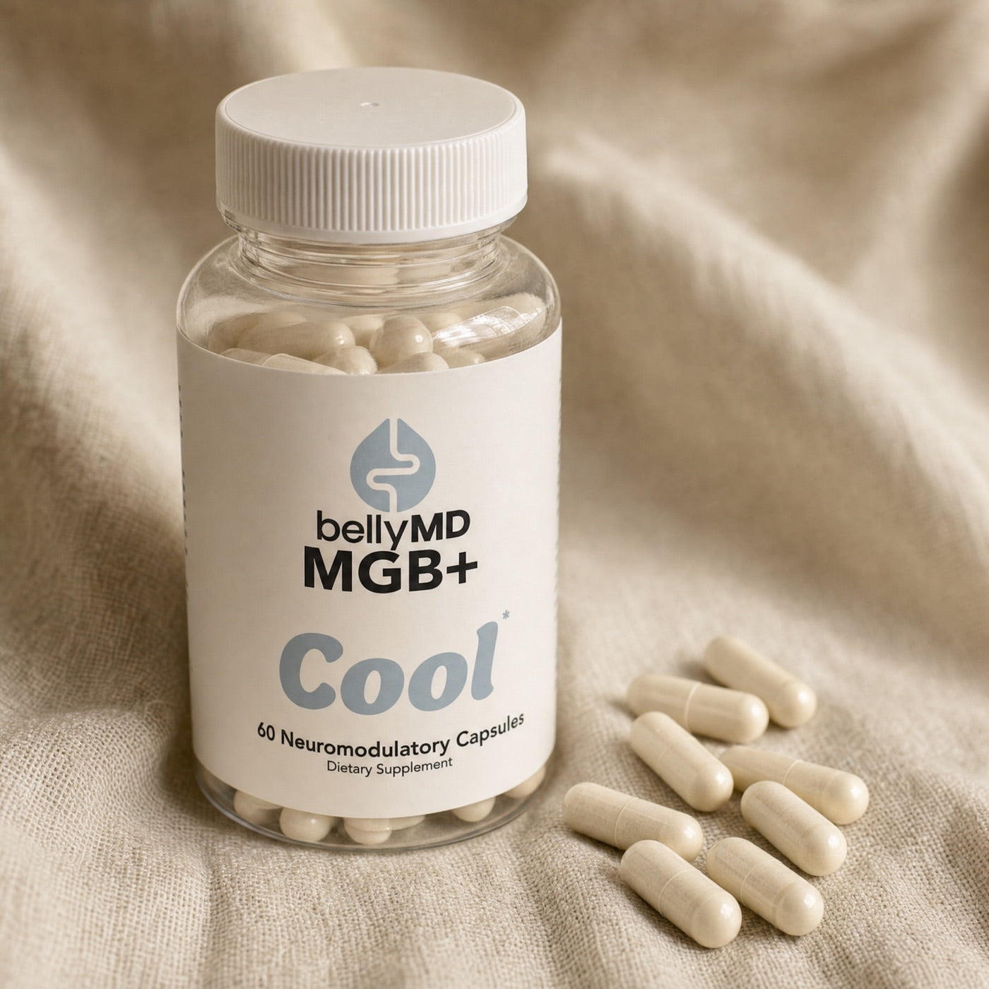 Close-up of cream MGB+ Cool capsules
